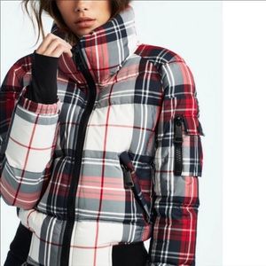 SAM. NYC Alpine Plaid Bomber Puffer Coat XS
